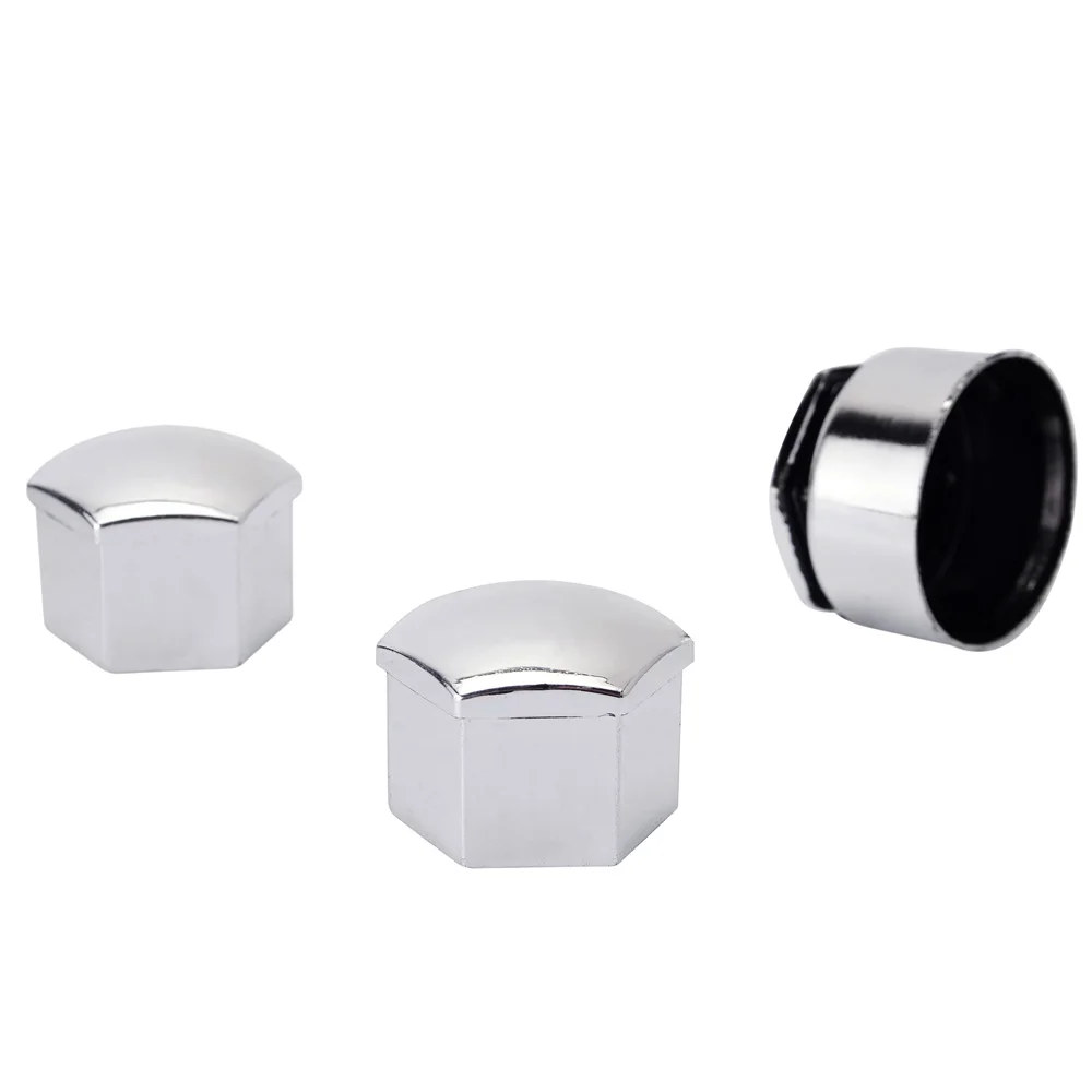 NS Modify Car Styling 20Pcs 17mm Truck Bike Tire Valve Stem Caps Wheel Nuts Covers Anti Theft Black/Silver/Gray