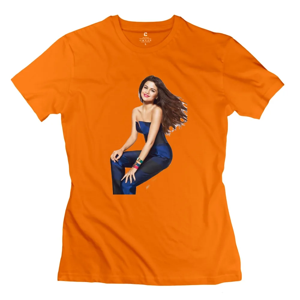 new fashion Selena Gomez t-shirts punk O-neck girl flag t shirts for women | Женская одежда