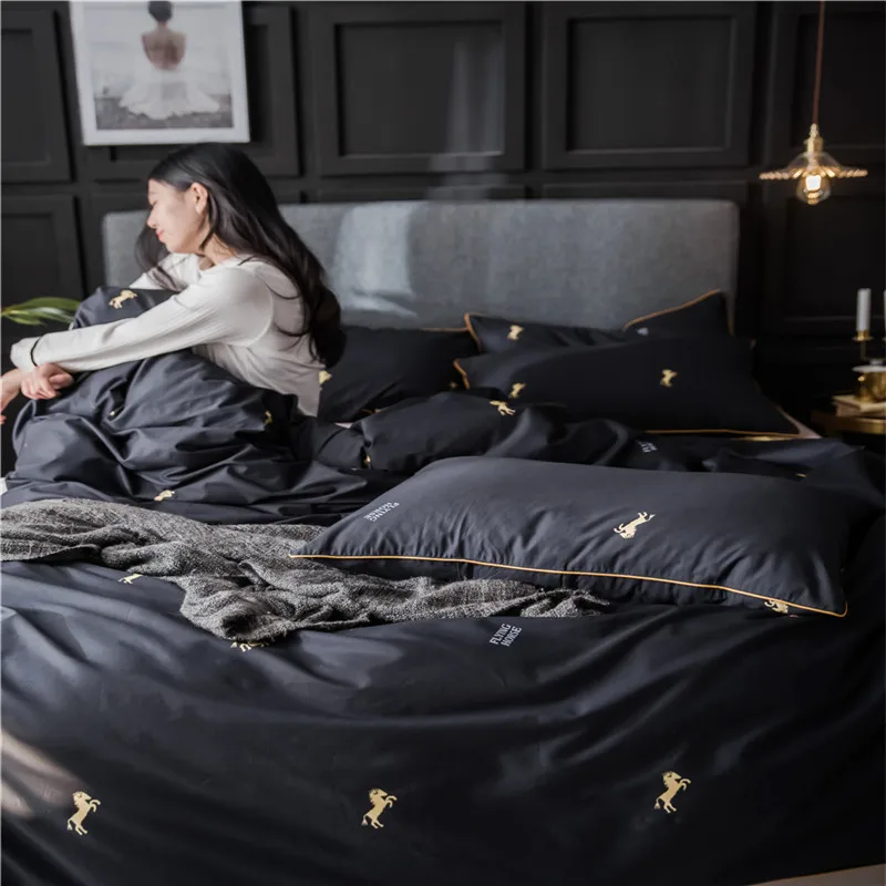 Новинка 2019 весенний светильник роскошный комплект постельного белья из 100%