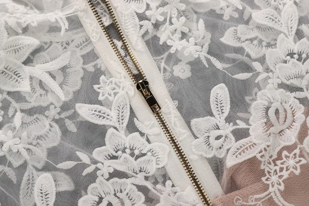 Женское Сетчатое платье 2 слоя кружева средней длины Бандажное с принтом