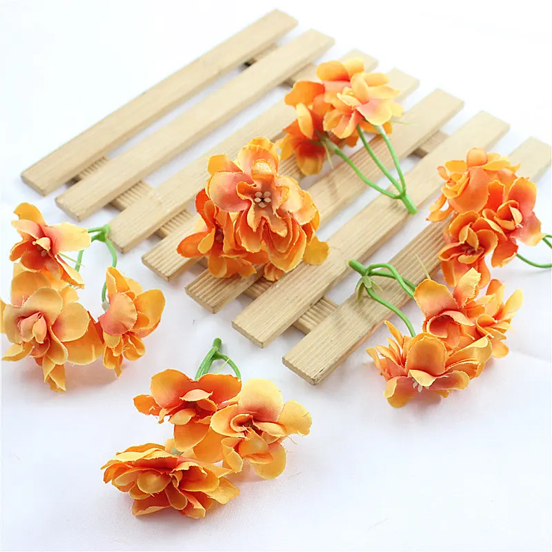 orange 1 шт. Ретро seda hartencia Flores Artificiais baratos Para O casamento decora carro материал DE coroa Noiva cocar flor falsifica - Цвет: orange