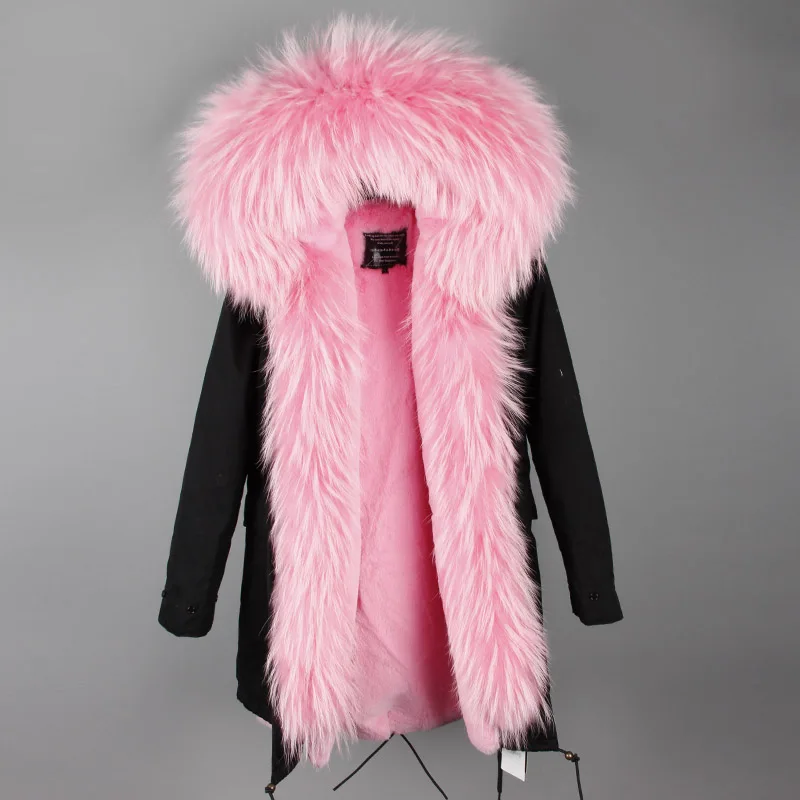 Для женщин S зимняя куртка пальто теплые куртки реального енота с капюшоном и