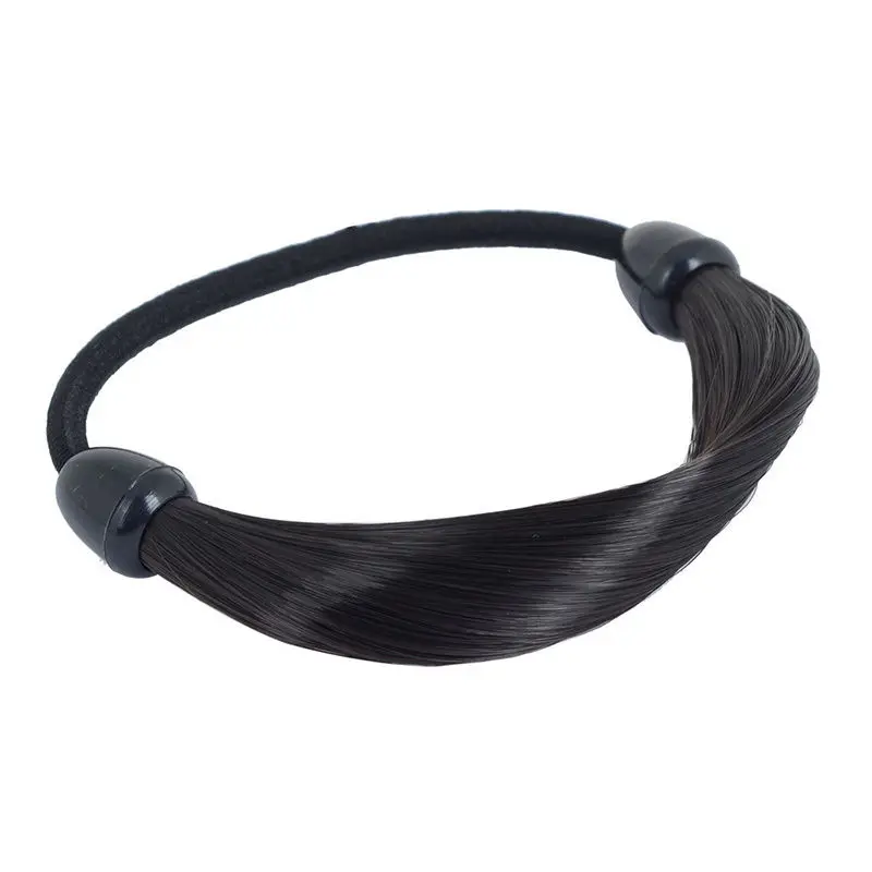 Natural Black 1 шт., модный аксессуар для волос, веревка для женщин и девочек, лента для волос, синтетический HairElastic головной убор, конский хвост, держатель, инструмент для укладки волос - Цвет: Natural Black