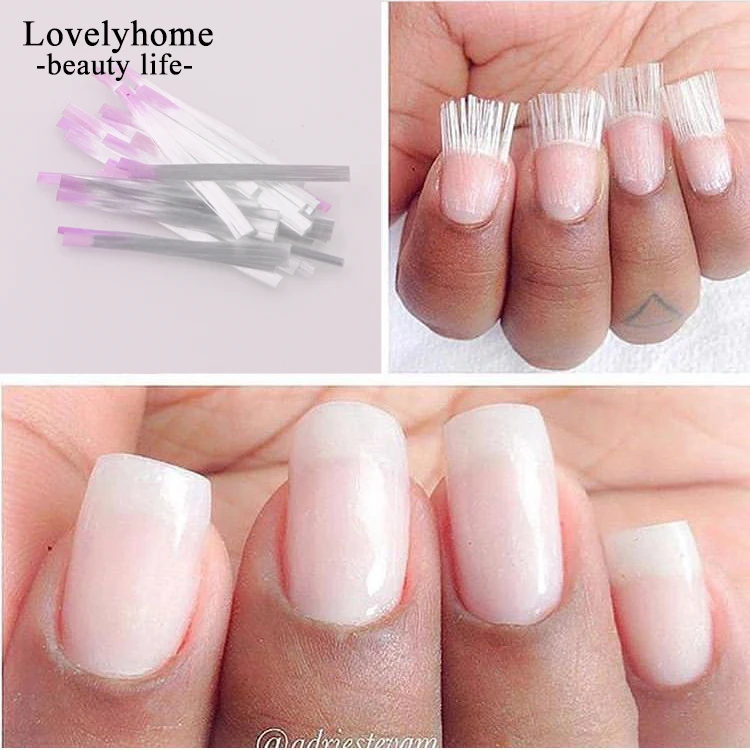 Волокно Стекло наращивание ногтей Стекло fibernails волокна для ногтей шелковые расширение ружье гвоздя набора формы акриловые советы накладные маникюрный салон 10 Вт, 30 Вт, 50 шт