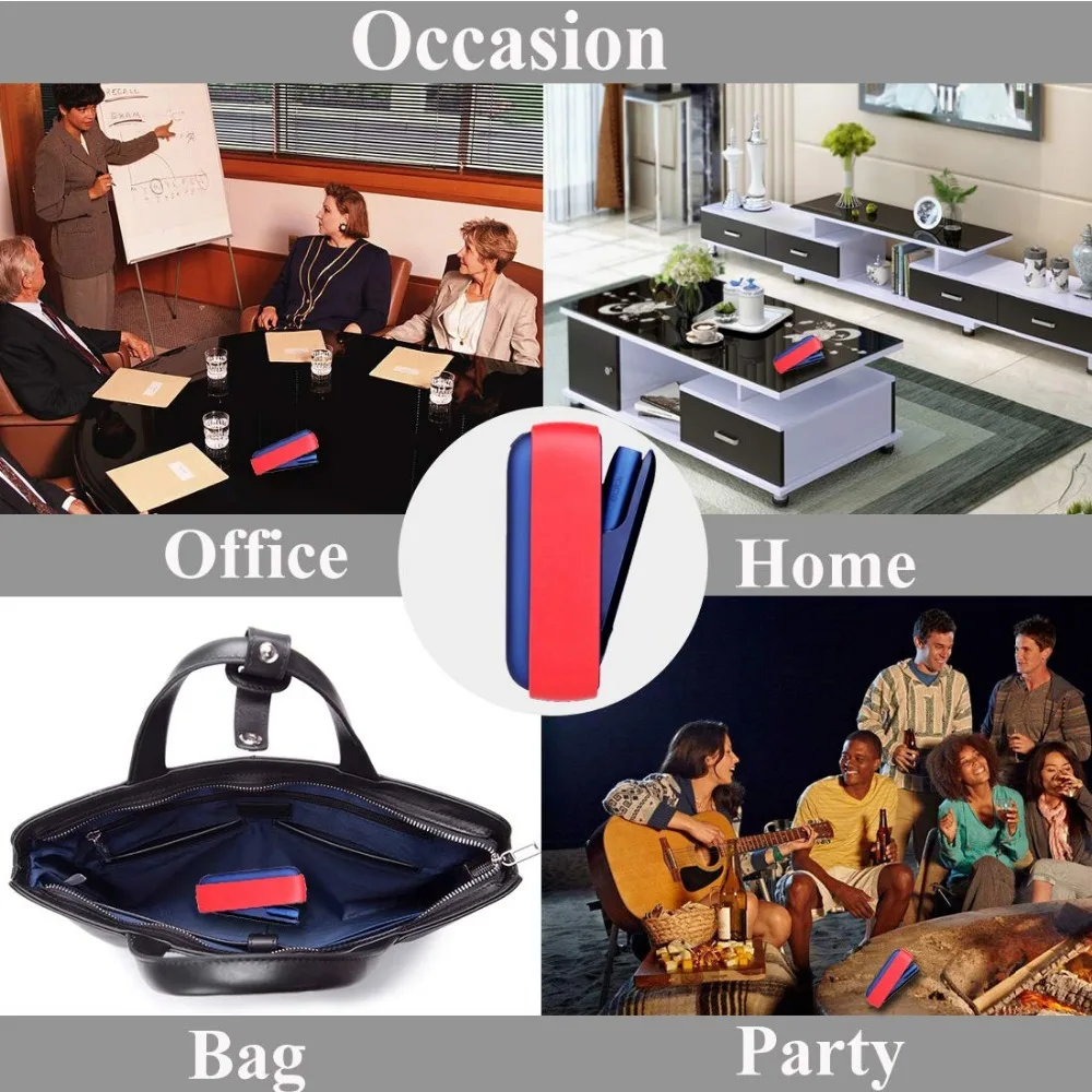 Новый чехол однотонного цвета для использования с IQOS 3.0 аксессуарами для вейпа. Чехол из искусственной кожи для хранения и защиты. Портативный чехол. Быстрая отправка.