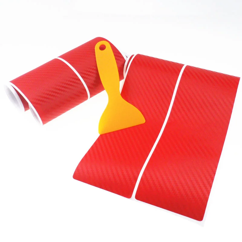 4 шт. Наклейки на порог автомобиля наклейки из углеродного волокна с защитой от