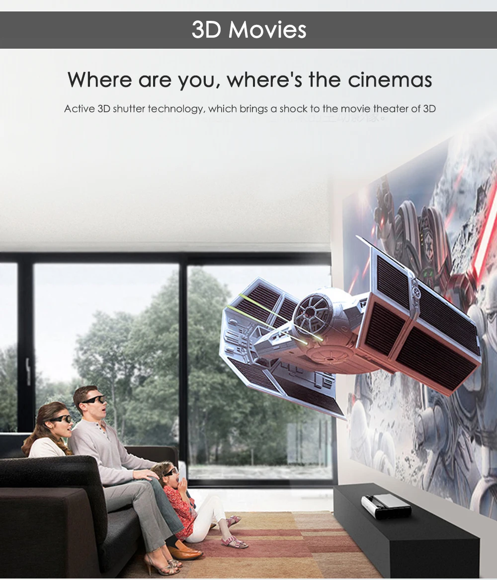 Poner Saund 600 DLP Мини проектор Android Proyector затвор 3D wifi Поддержка Full HD 1080p HDMI домашний кинотеатр Projetor Bluetooth
