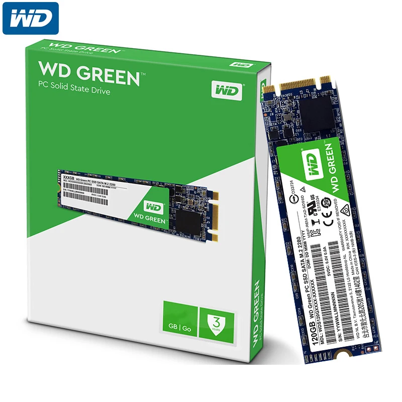 Внутренний твердотельный диск Western Digital Green SSD 120 ГБ 240 жесткий TLC M.2 2280 Hd Ssd 540 МБ/с./с