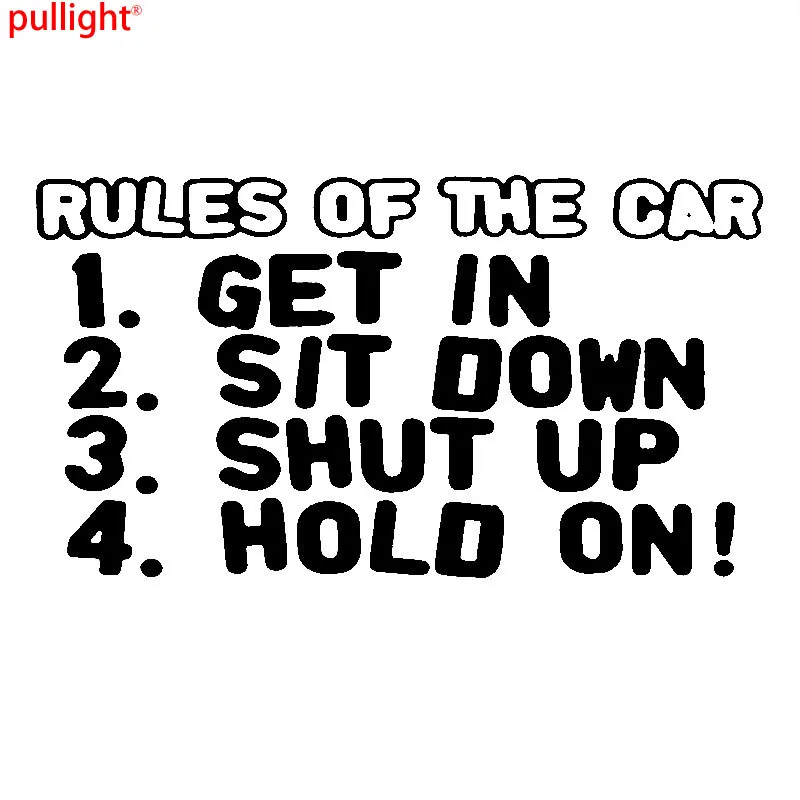 

Наклейка на бампер в виде правила автомобиля