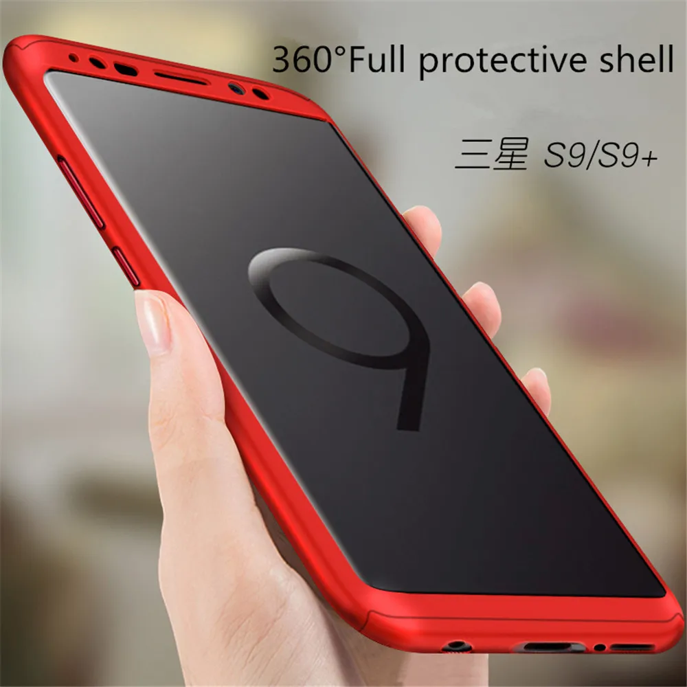360 Degree Protection Ultra-thin Phone Case For Samsung Galaxy S6 Full Coverage Hard Shell S5 S7 with Tempered Glass |