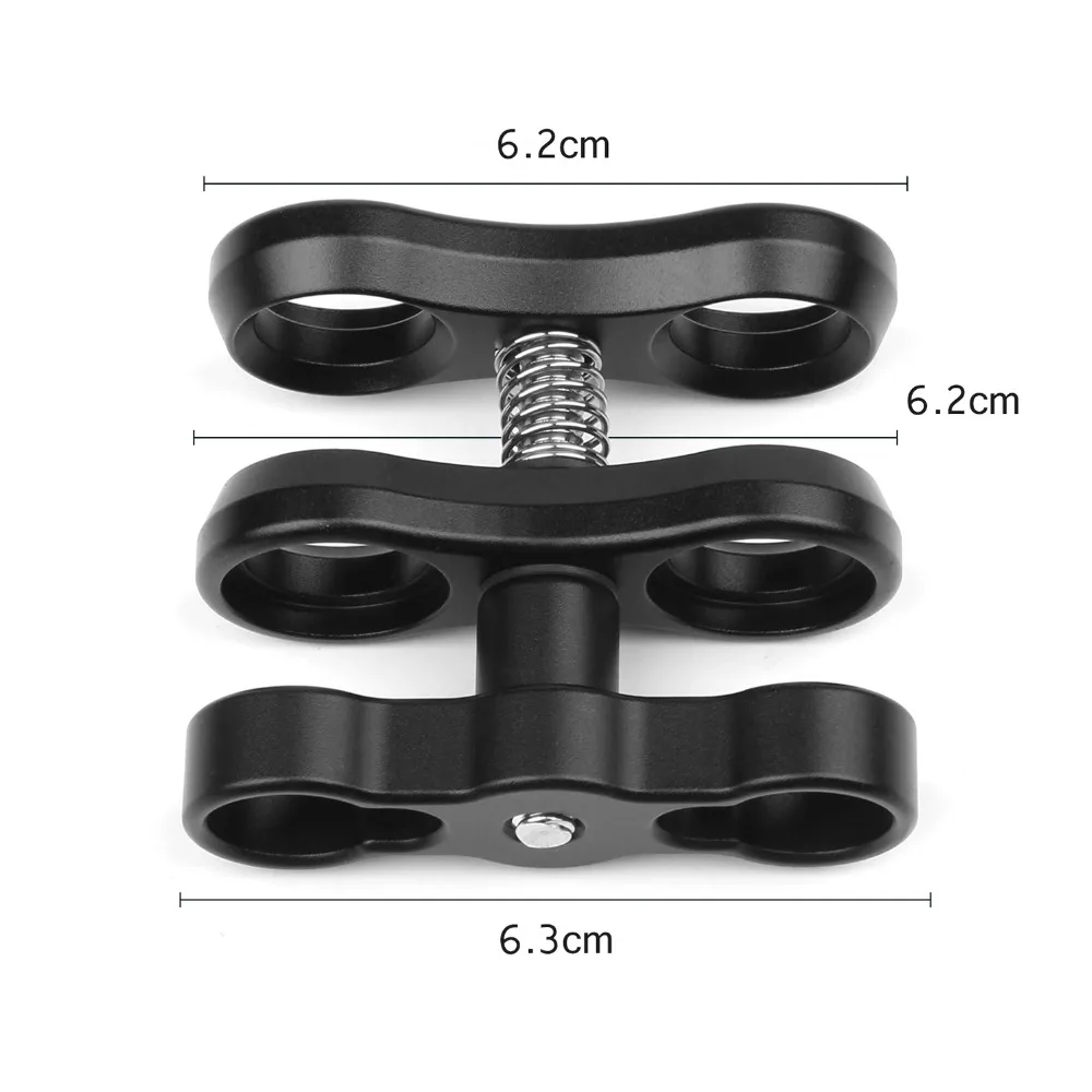 1 &quotШаровой Зажим с зажимом бабочкой двойной держатель для подводной фотографии