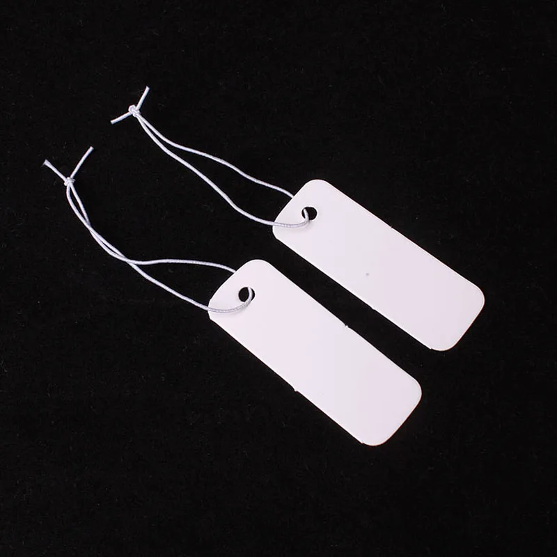 Ценник белой картонной ленты эластичные ювелирные изделия из веревки