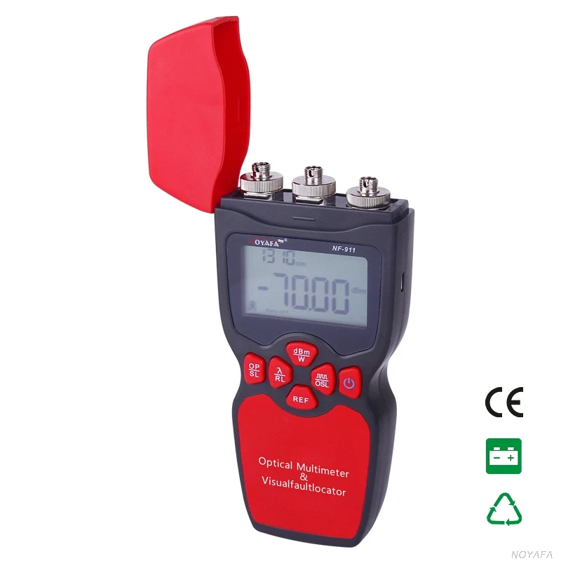 Noyafa NF-911C 3-в-1 Цифровой мультиметр волоконно-оптический Мощность метр тестер прибор для визуального определения повреждения прибор для тестирования с фирменным логотипом