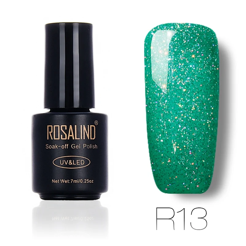 R13 ROSALIND лак для ногтей 7 мл Радужная серия Nagellak гелевый дизайн для ногтей замачиваемый гель Лаки Полупостоянный УФ светодиодный гель лак - Цвет: R13