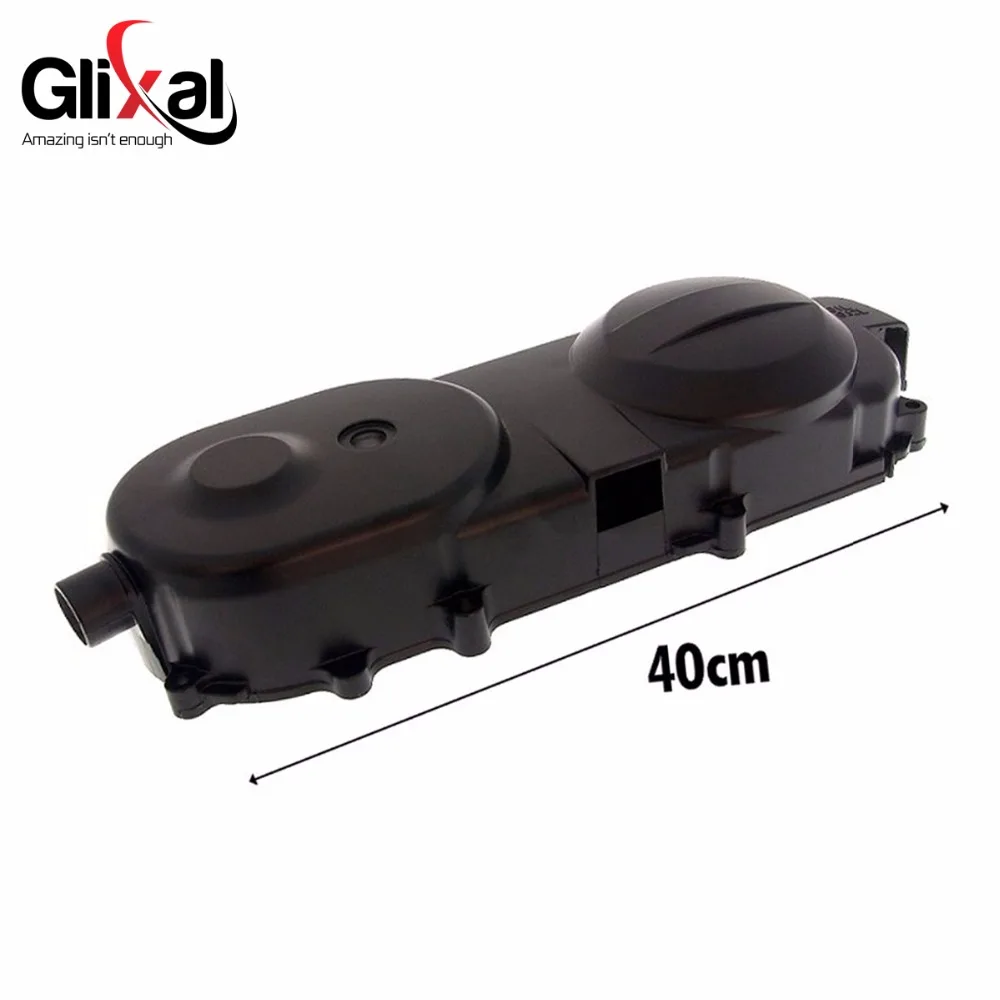 Glixal GY6 40 см левая сторона Картера ремень CVT Крышка для 139QMB 139QMA Скутер мопед ATV Go-Kart квадроцикл (8 болтов, 10 дюймовые колеса)