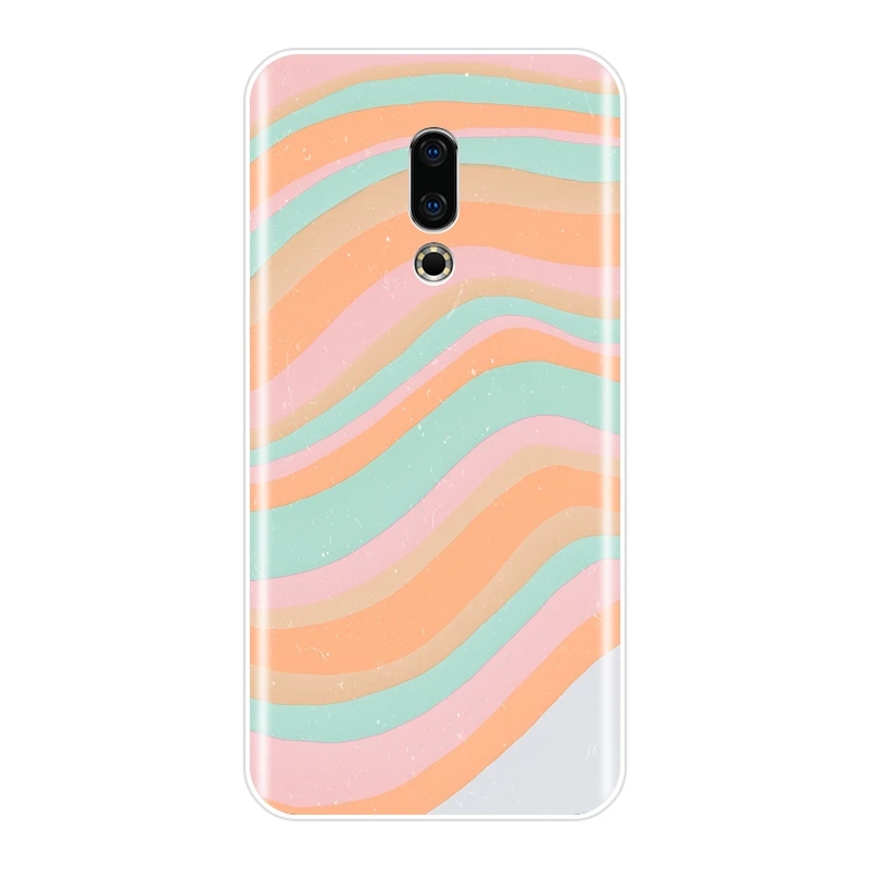 Задняя крышка для Meizu 16th 16x15 Lite 16 Plus мягкий силиконовый чехол в горошек полоску Pro 6