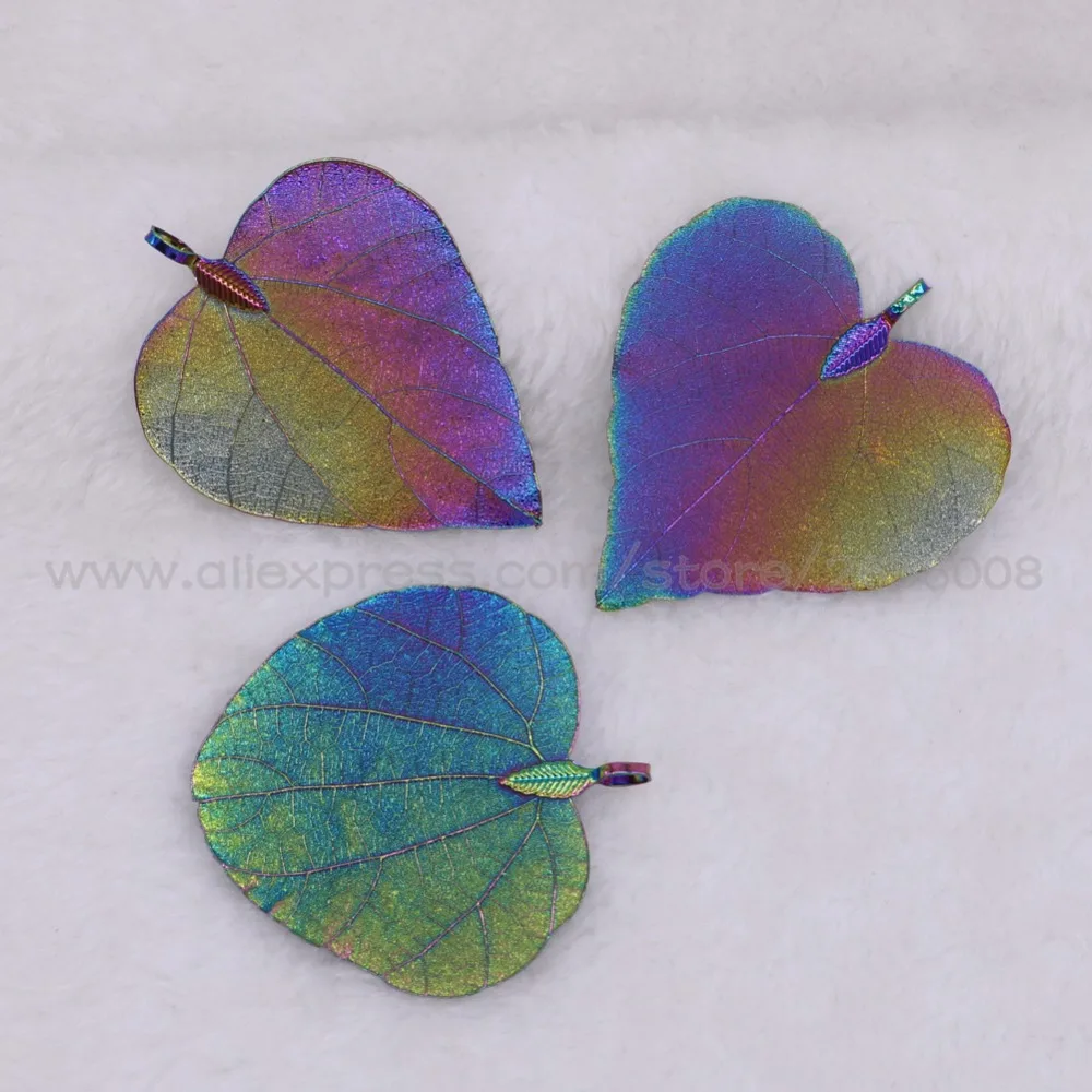 Подвески в виде листьев для женщин подвески радужного цвета ювелирные изделия