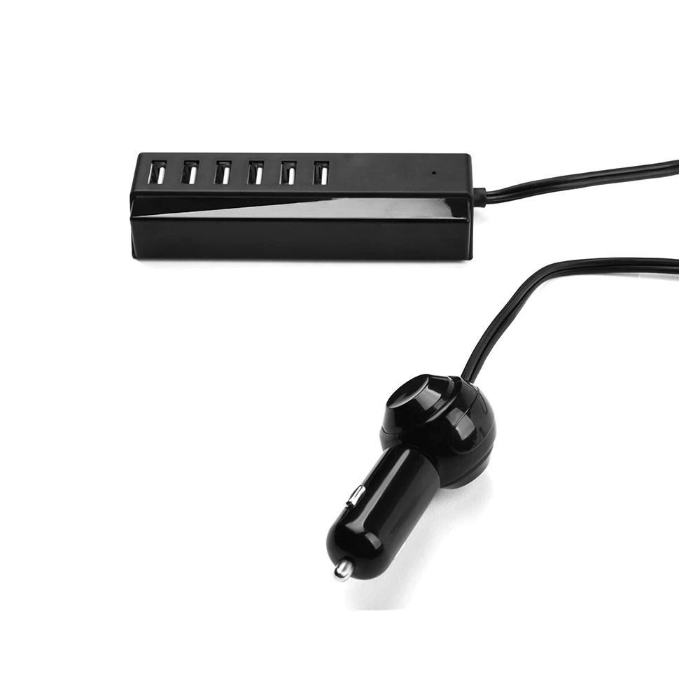 SeenDa 6 портов USB Автомобильное зарядное устройство 65W 13A автомобильное для iPhone Samsung