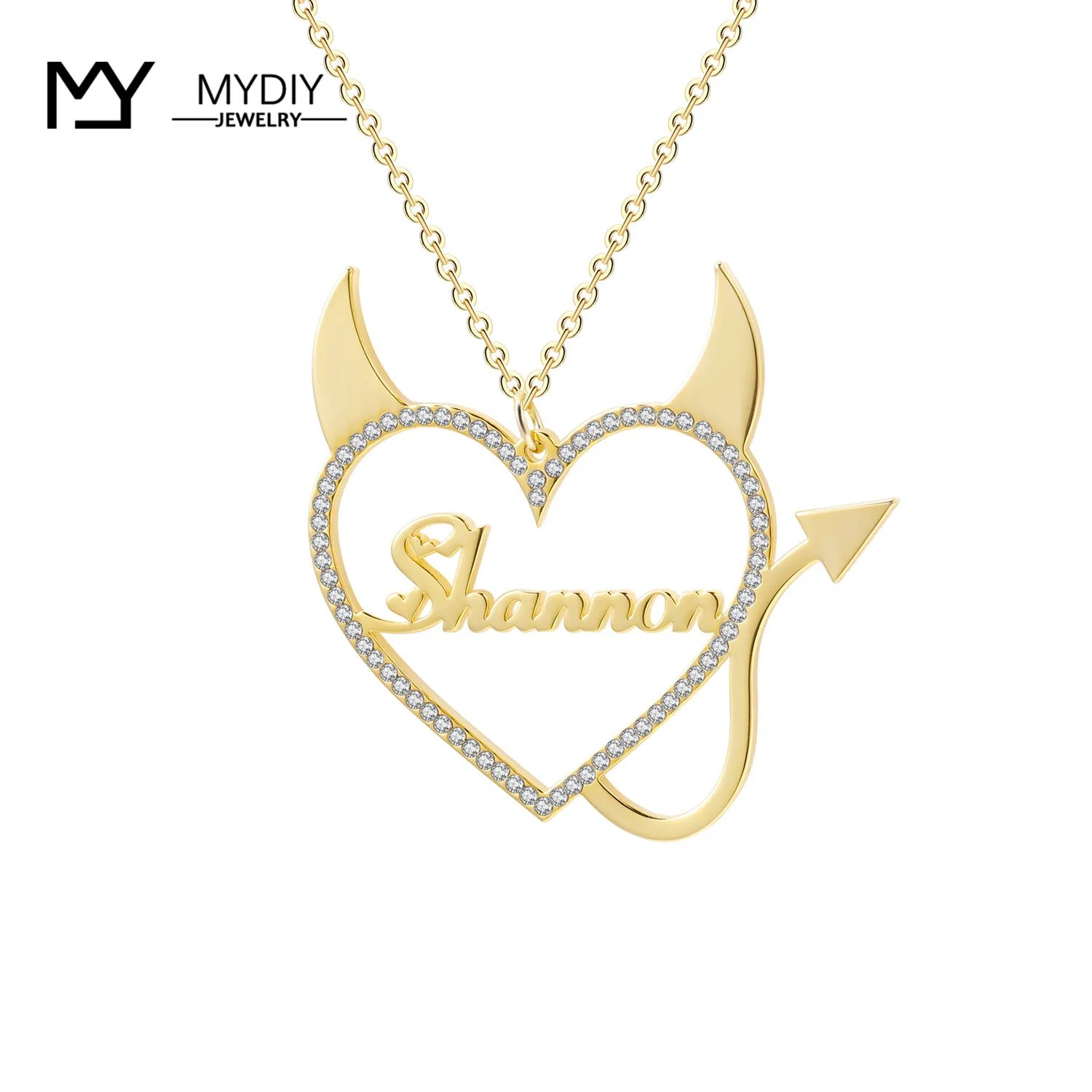 925 Серебряные Персонализированные ожерелья в форме монстра с бриллиантовым