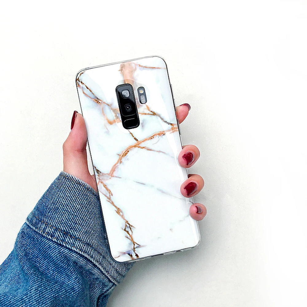 Marble Smooth Case For Samsung Galaxy S9 S8 Plus S10 Lite Note 8 9 S7 Edge Luxury Fashion Ultra thin TPU Cases Cover Shell | Мобильные
