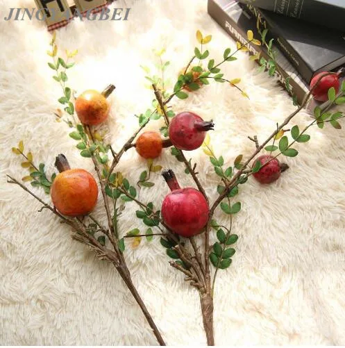 Искусственный гранат пластиковые ветки фруктов искусственные зеленые растения