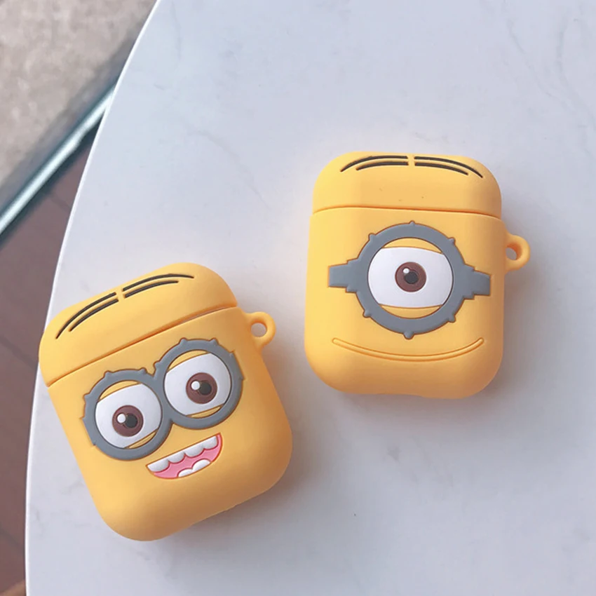 Чехол для airpods, милый мультяшный защитный чехол для airpods, беспроводной чехол для наушников air pods 2, силиконовый чехол для наушников, fundas