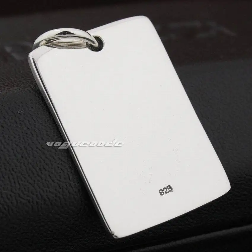 LINSION DogTag карты Таро черная коробка Подвеска из стерлингового серебра 925 пробы 8Q021