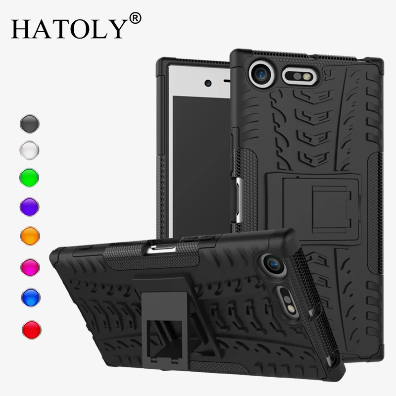

For Cover Sony Xperia XZ Premium Case Anti-knock Heavy Duty Armor Stand Case For Sony XZ Premium Silicon Phone Bumper Case G8141