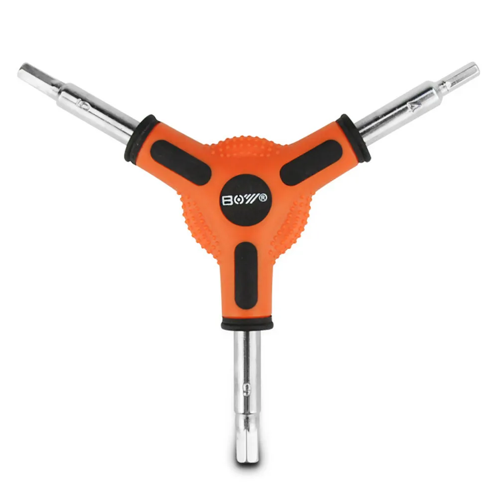 New Orange Bike Bicycle Cycling 3 Way (Y Type) Hex Allen Wrench Tool Size 4 5 6m W2258 | Спорт и развлечения