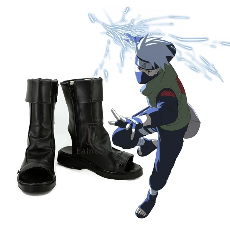 Аниме Наруто обувь Hatake Kakashi косплей обувь на заказ