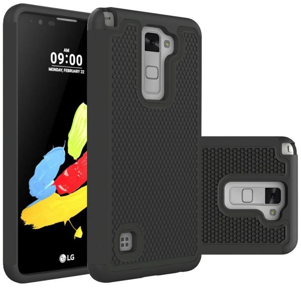 Противоударный тонкий Гибридный двухслойный защитный чехол для LG Stylus 2 / G Stylo (LS775)