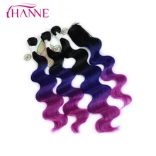 Синтетические волосы HANNE волнистые с маленькой застежкой 4 шт. в