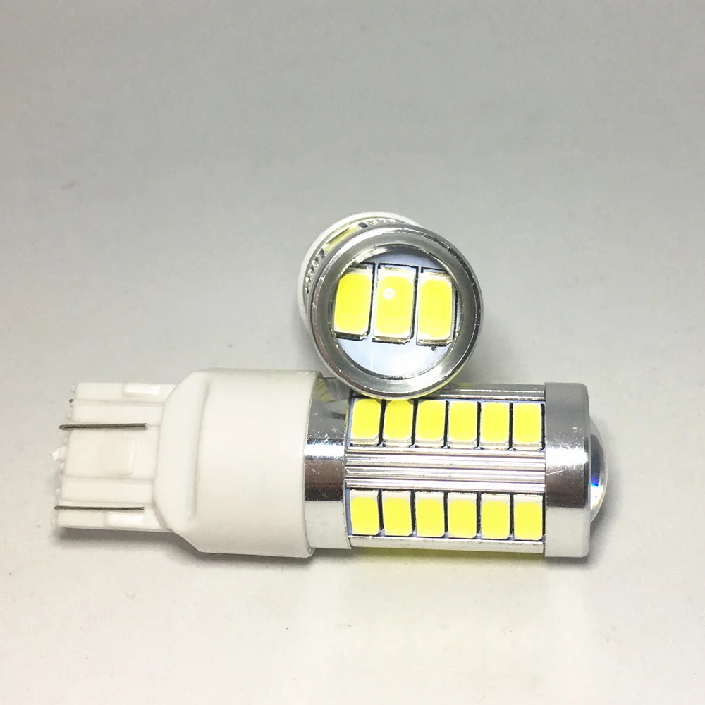 2 шт. T20 светодиодный 7440 W21W WY21W 33 smd 5730 5630 Светодиодный белый авто фонари заднего