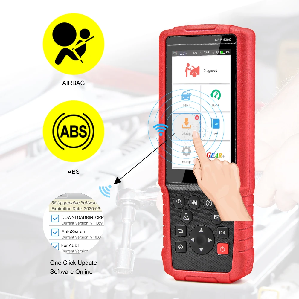 Launch X431 Pro CRP429C OBD OBD2 сканер Диагностика авто автомобильный автоматический диагностический инструмент CRP423 двигатель/ABS/Подушка безопасности/AT PK CRP129