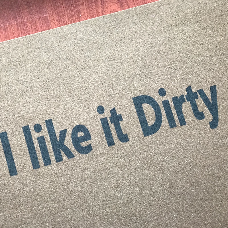 Грязный резиновый напольный коврик по индивидуальному заказу забавный для