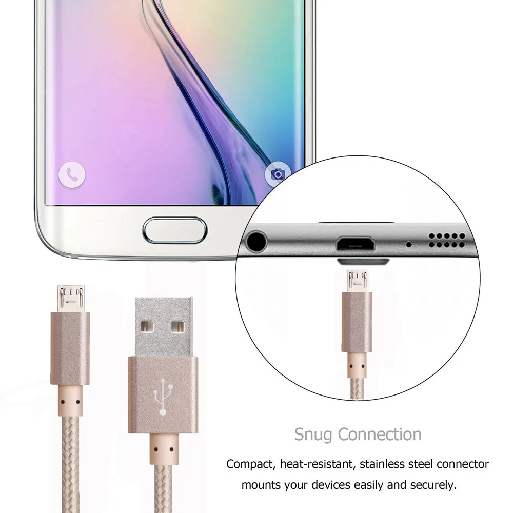 EPULA 1 м 2 3 Micro USB кабель для Samsung Huawei 2.1A зарядный передачи данных и зарядки