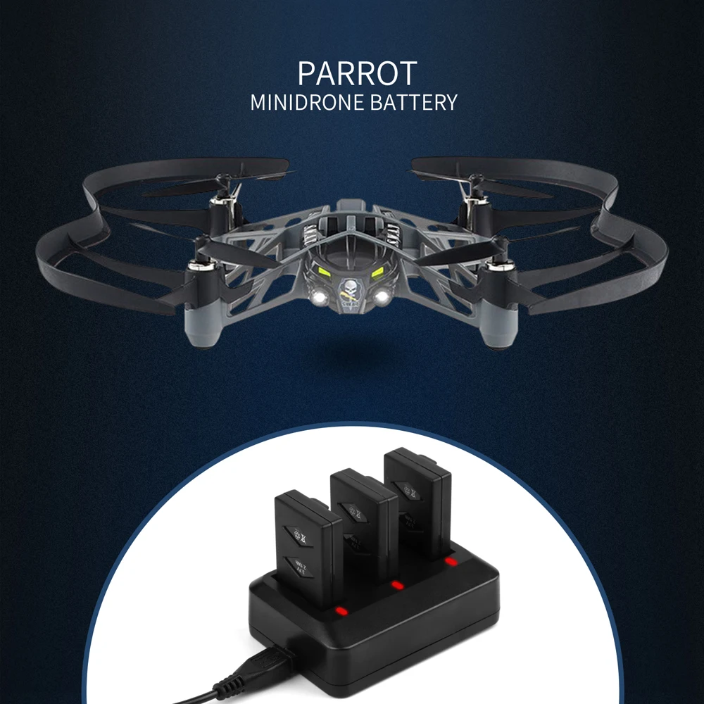 New Price Morpilot 3-Pack 3.7V 600mAh 20C Li-po Battery for Parrot Mini Drone for Parrot Jumping Sumo Swing Mambo Rolling Spider