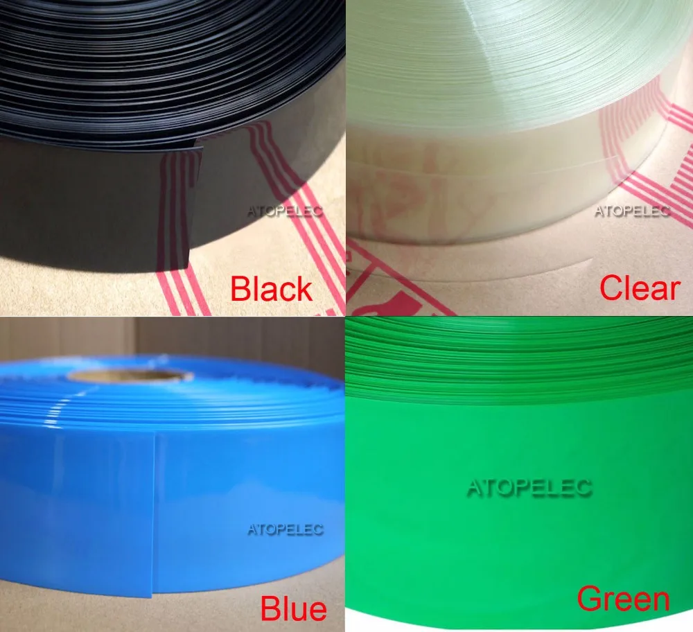 Термоусадочная трубка из ПВХ ширина 120 мм/диаметр 76 мм термоусадочная для