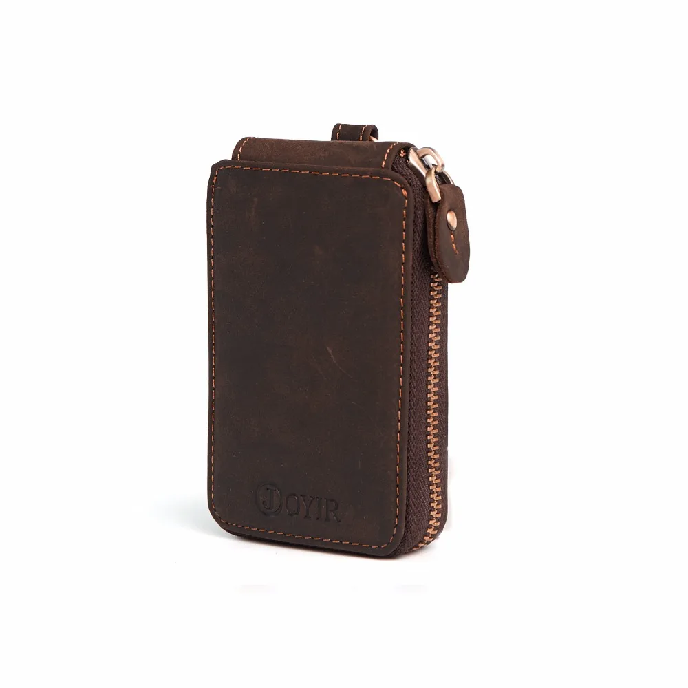 Кожаный держатель для ключей JOYIR маленький Повседневный чехол из натуральной