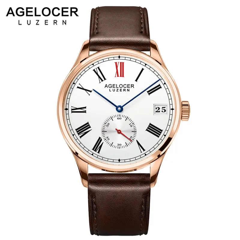 1105D2 AGELOCER Swizerland Lurzern мужские часы с датой мужские ролевые часы Роскошные известный бренд спортивные мужские подарок аналоговые автоматические наручные часы - Цвет: 1105D2