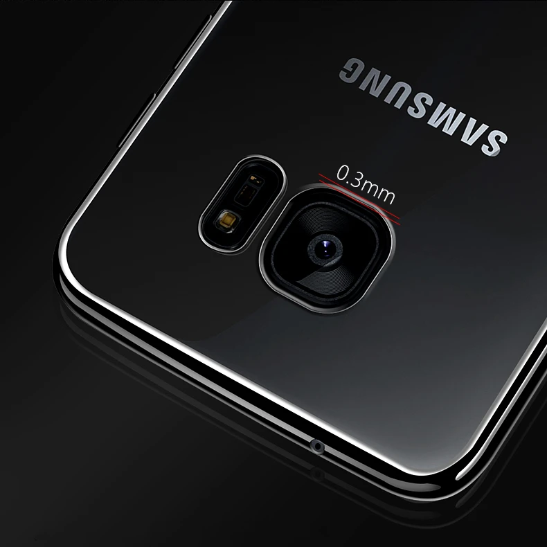 For SAMSUNG GALAXY S7 Edge S8 S9 A5 A7 J4 J6 J3 J5 2016 J7 Prime 2017 A8 A6 Plus 2018 Transparent Soft Plating Phone Case Cover |