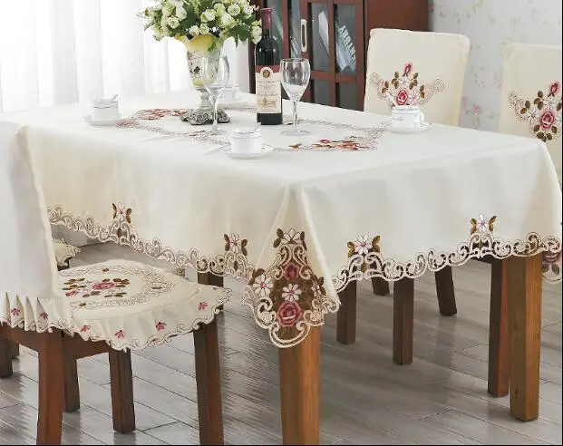 Скатерть кружевная с цветочной вышивкой 175x270 см/68x106|table cloth|tablecloth tablecloth table cloths |