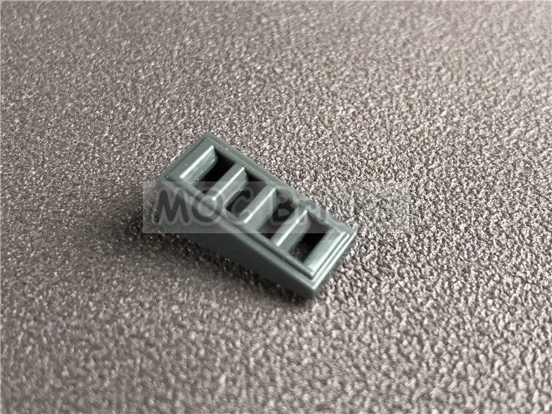 20 шт./лот строительные блоки MOC темно-серый наклон 18 дюймов 2x1x2/3 с 4 слотами