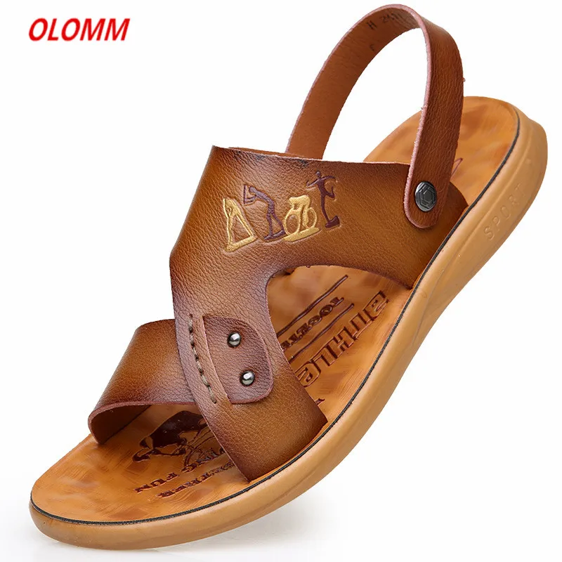 

2020 Summer New Men's Sandals Beach Walking Casual Shoes Breathable Non-Slip Sandals Metal Sequins Decorative Men's Shoes