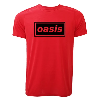 Модная футболка с принтом Oasis Новая мужская футболка с короткими рукавами и круглым вырезом из хлопка рок Мужская Повседневная футболка мужская футболка - Цвет: red
