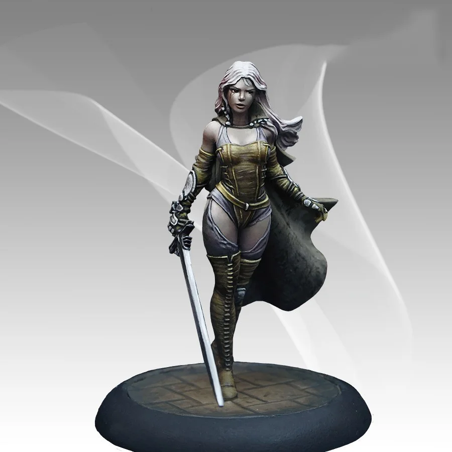 1/48 масштаб смолы фигура Строительный набор женский фехтовальщик 35 мм|resin figure|1/48