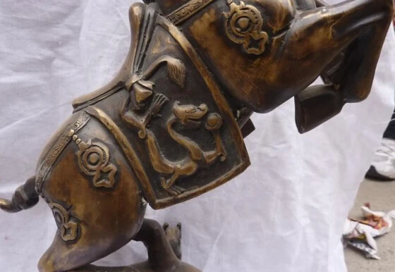 18 &quotКитайская народная бронзовая резная отличная Красивая Реалистичная статуя