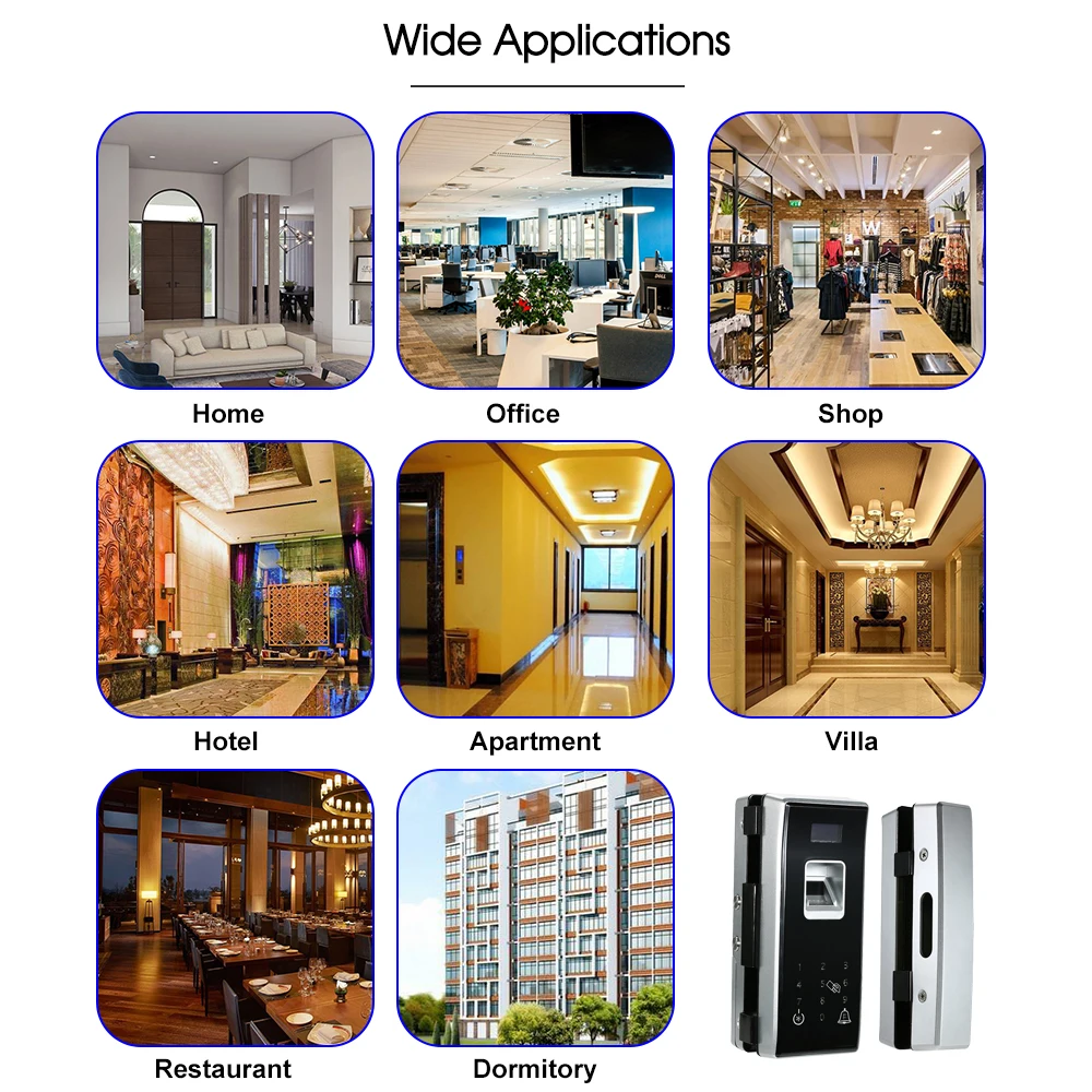 Дверной смарт замок со сканером отпечатков пальцев и сенсорной