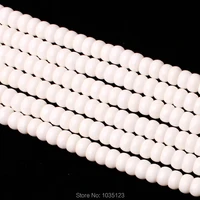 high quality 4x7mm natural rondelle shape white shell diy gems loose beads strand 15 jewellery creative making w3380