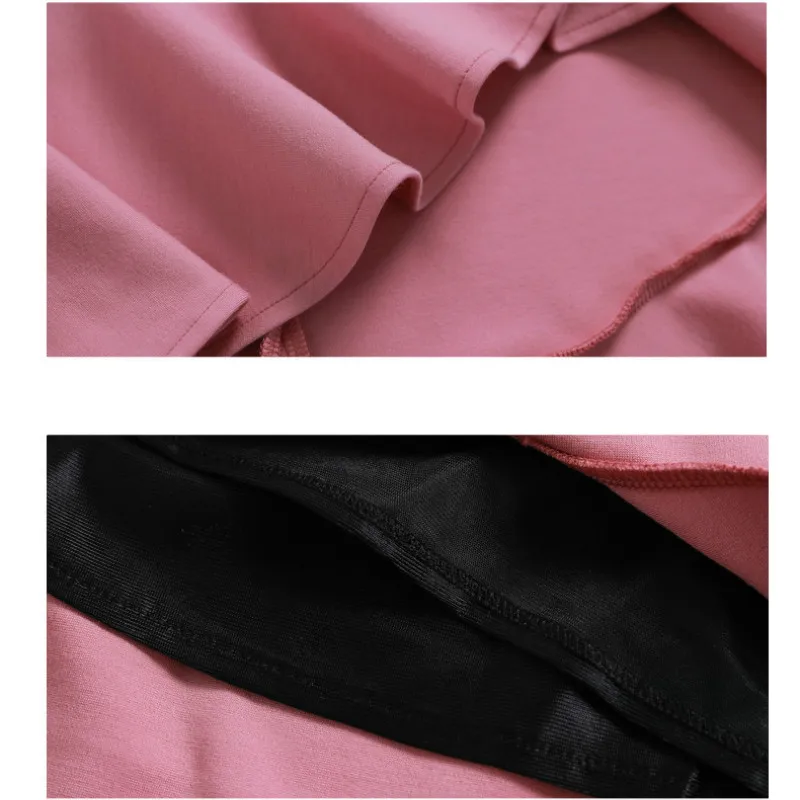 

New Sweet Pink Women Skirt Trumpet Ruffles Irregular 2019 Summer Designer Female Soft Elastic High Waist Skirts Party Elegant